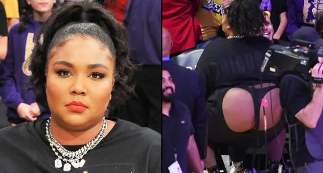 Lizzo attends a basketball game between the Los Angeles Lakers and the Minnesota Timberwolves at Staples Center.