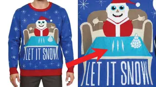 Let It Snow Walmart Santa Cocaine sweater