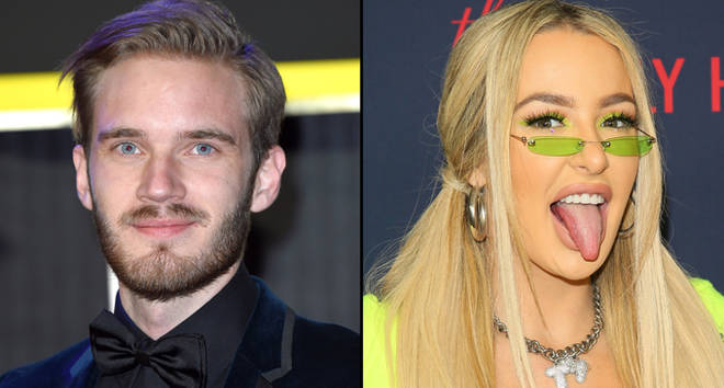 PewDiePie attends the European Premiere of "Star Wars: The Force Awakens", Tana Mongeau attends the 9th Annual Streamy Awards