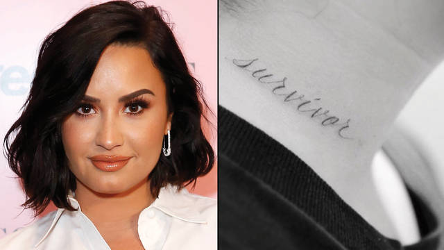 Demi Lovato Neck Tattoo survivor