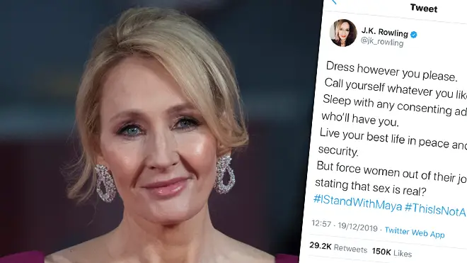 J.K. Rowling slammed for transphobic comments defending Maya Forstater