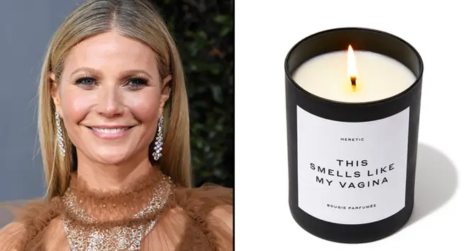 Gwenyth Paltrow arrives at the 77th Annual Golden Globe Awards, Goop candle
