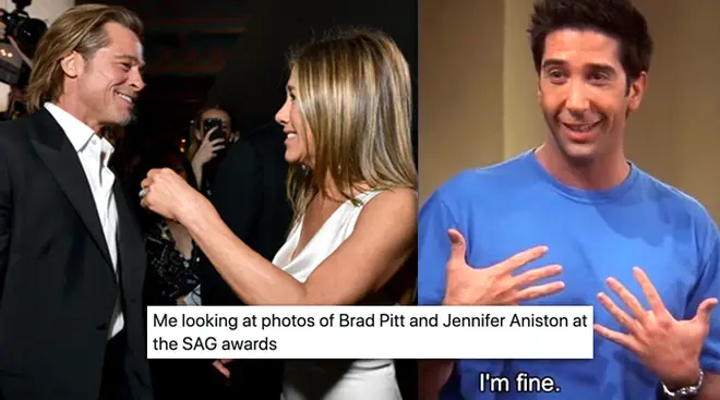Brad Pitt and Jennifer Aniston's SAG Awards reunion has sparked a ton of memes