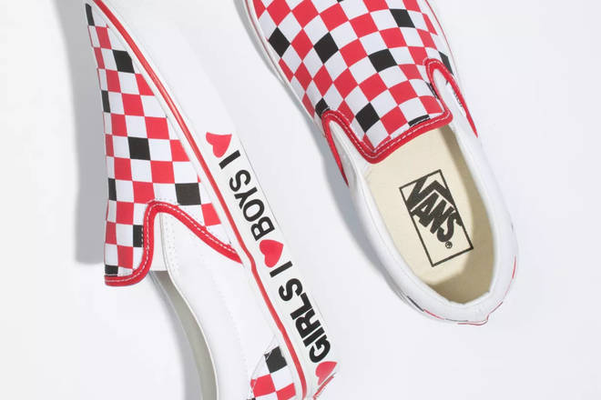 The shoes are part of Vans' new 'I Heart' range