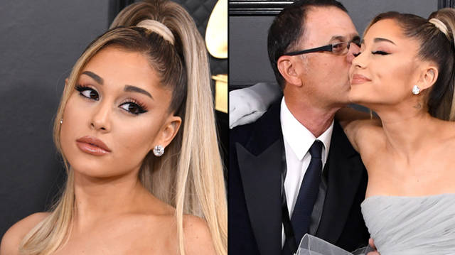 Ariana Grande and father Edward Butera attend the 62nd Annual GRAMMY Awards.