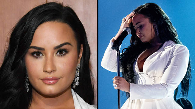Demi Lovato fights back tears in debut Anyone performance at the Grammys Demi Lovato receives standing ovation for emotional Grammys performance