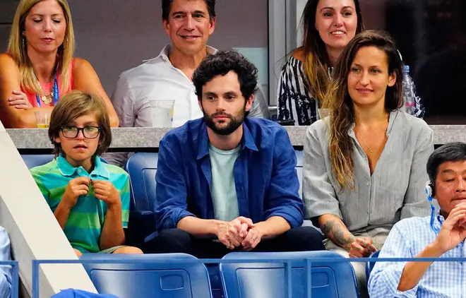 Cassius Kirke, Penn Badgley and Domino Kirke attend the 2019 US Open Tennis Championships