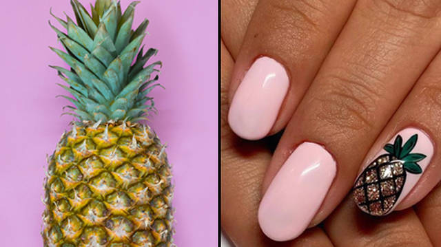 Pineapple nail art