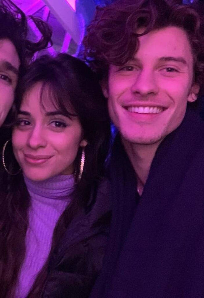 Camila and Shawn got cosy with her cast mates as they celebrated during her surprise party at Blackpool Tower. 