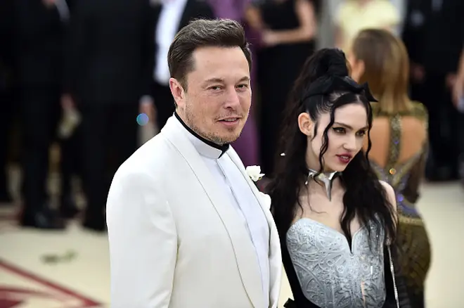 Grimes and Elon Musk at the Met Gala in May 2018