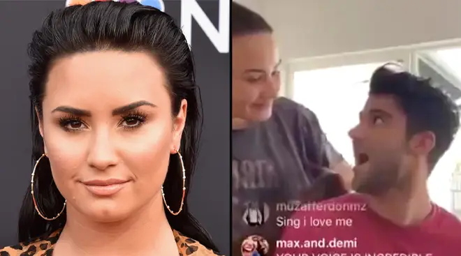 Demi accidentally came into shot of Max's Instagram Live when she was unaware he was filming.