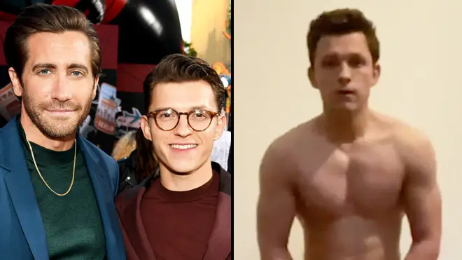 Tom Holland gets beaten by Jake Gyllenhaal in hilarious impossible t-shirt challenge