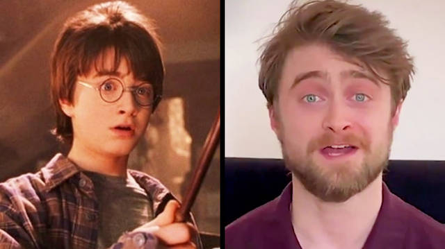 Daniel Radcliffe reading Harry Potter and the Philosopher's Stone