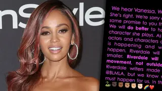 Riverdale creator apologises to Vanessa Morgan on behalf of the writers