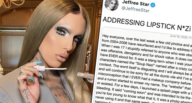 Jeffree Star apologises for "offensive" Lipstick Nazi website