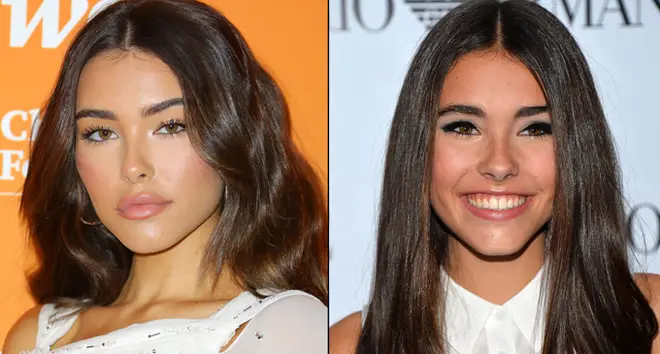 Madison Beer in 2019 and in 2013