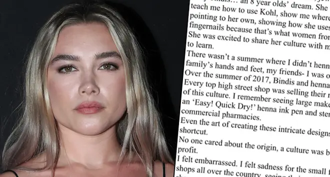 Florence Pugh apologises for cultural appropriation