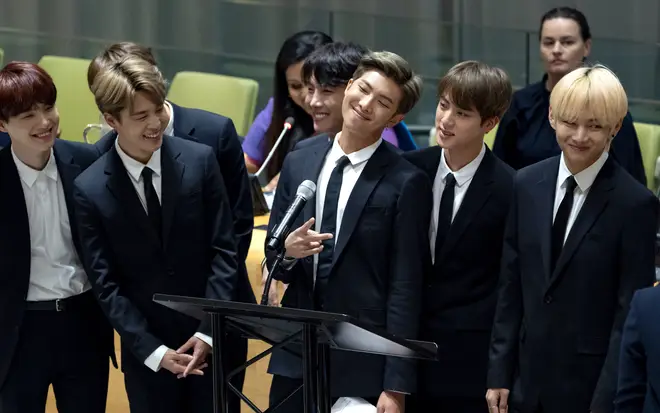 BTS attend a meeting at the United Nations