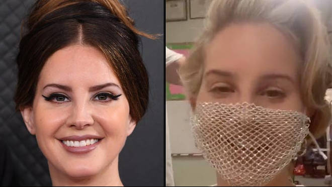 Lana had previously worn the decorative face mask on the cover of Interview Magazine.