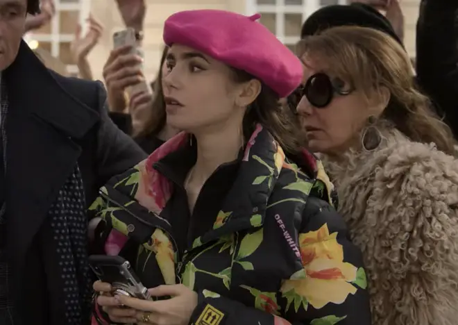 Where to buy: Emily in Paris floral puffer jacket