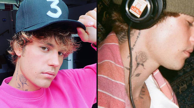 Fans think Justin's rose tattoo is a tribute to ex girlfriend, Selena Gomez.