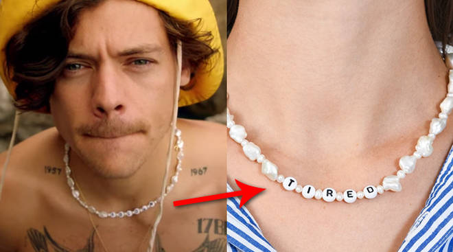 Inspired by Harry Styles Millefiori Pearl Necklace