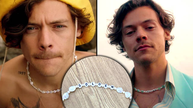 Harry Styles' Golden necklace is from Eliou