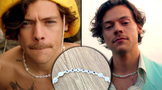 Harry Styles' Golden necklace is from Eliou
