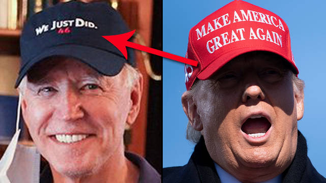 Joe Biden's “We Just Did” hat perfectly trolls Trump’s MAGA slogan ...