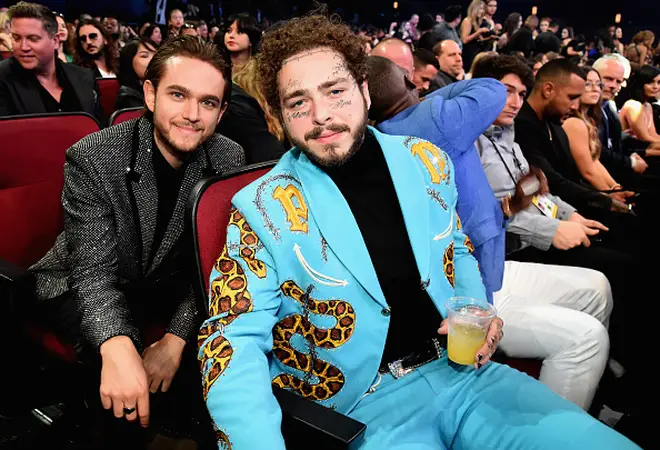 Post Malone and Zedd at the 2018 AMAs
