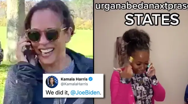 Kamala Harris goes viral with "We did it, Joe" celebratory video