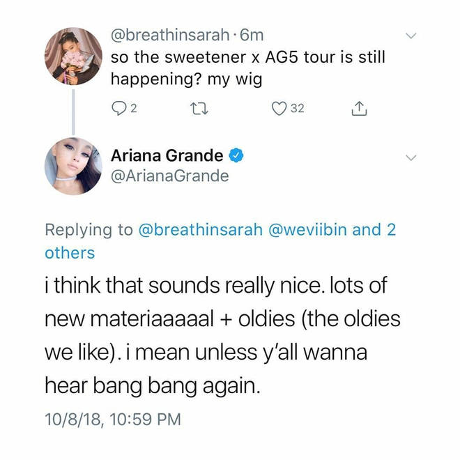Ariana grande twitter response