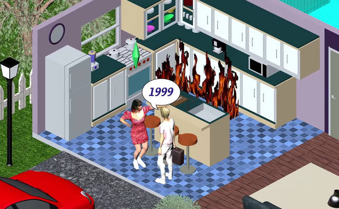 Sims fire screenshot