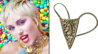 Miley Cyrus is selling a real golden g-string