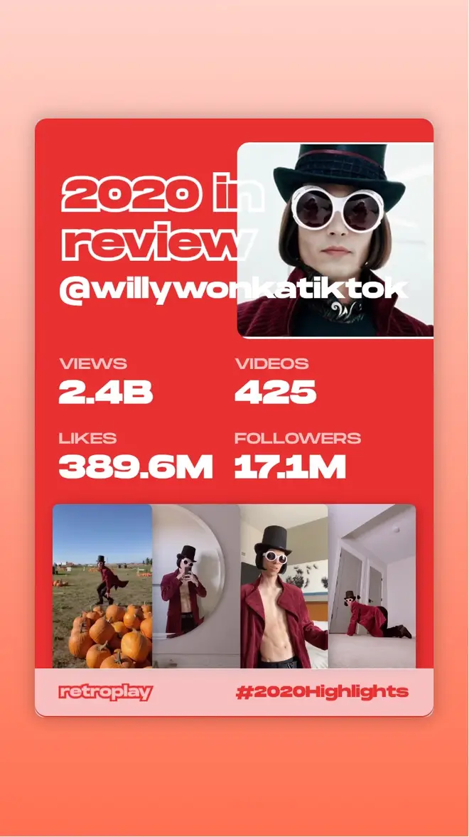 Retroplay shows you your top TikTok stats of 2020