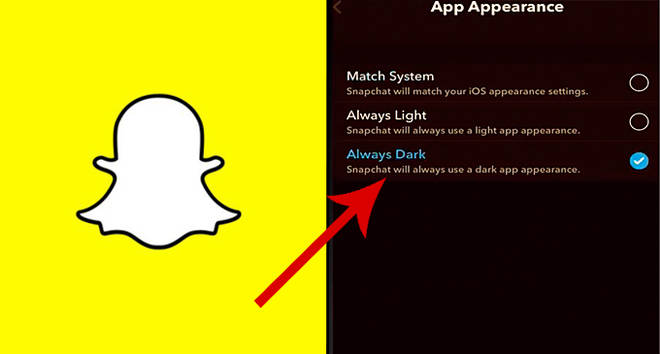 How to enable Snapchat's dark mode