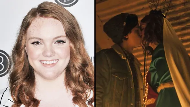 Shannon Purser as Ethel and Cole Sprouse as Jughead on 'Riverdale'