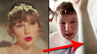 Taylor Swift fan goes viral after Evermore merch turns his skin green