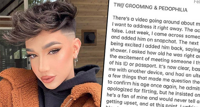 James Charles denies "grooming" 16 year old boy on Snapchat