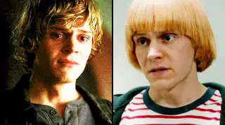 Evan Peters as Tate Langon and sporting a new wig in 'American Horror Story'