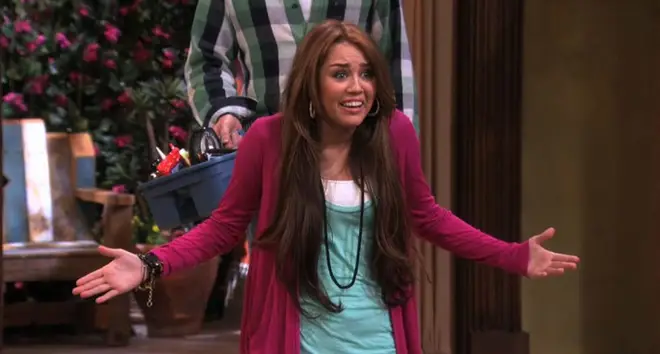 Miley Cyrus plays Hannah Montana