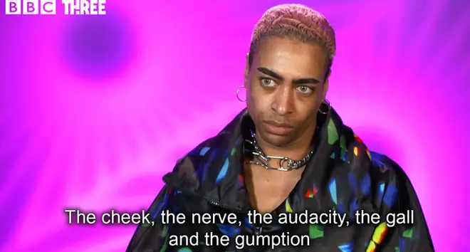 Tayce saying "the cheek, the nerve, the gall, the audacity and the gumption"