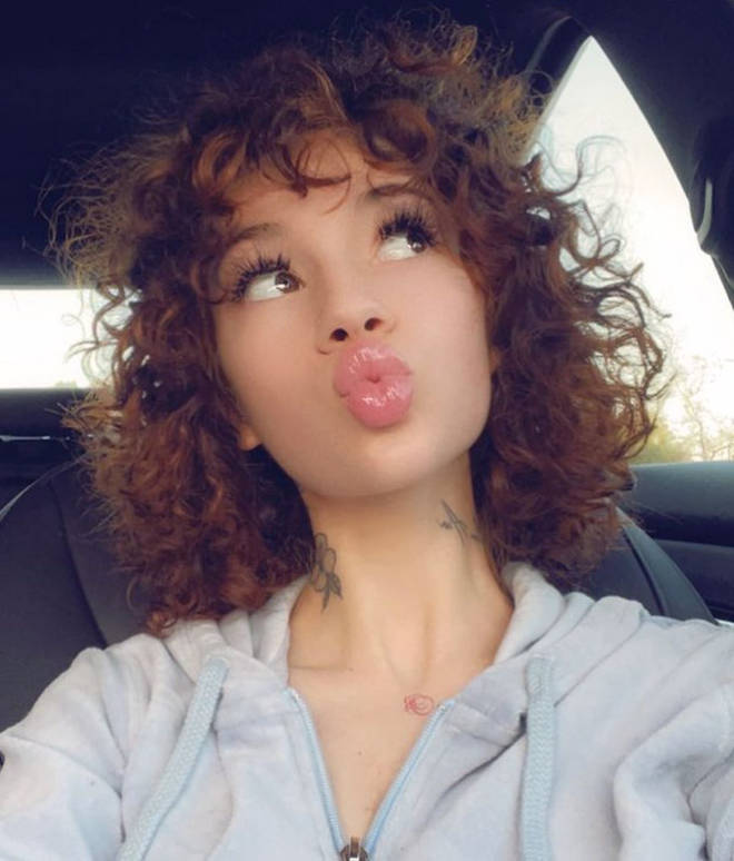 Bhad Bhabie with her natural hair