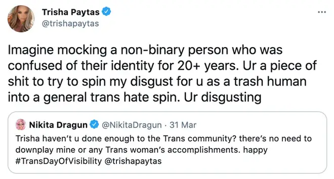 Trisha Paytas came out as non-binary on Twitter