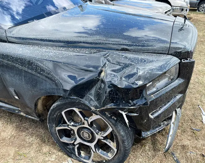 Jeffree Star's Rolls Royce was left with severe damage