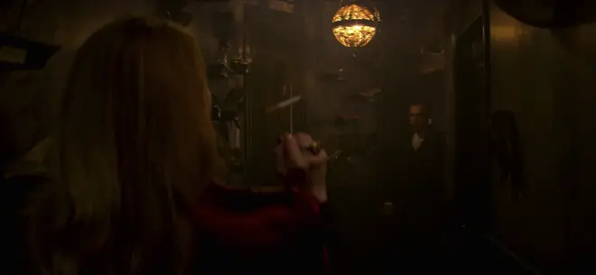 Zelda Spellman's wall of shoes in 'Chilling Adventures of Sabrina'
