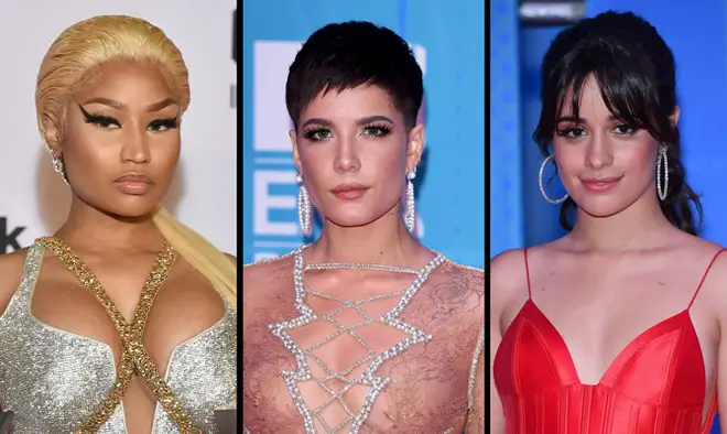 Nicki Minaj, Halsey and Camila Cabello at the MTV EMAs 2018