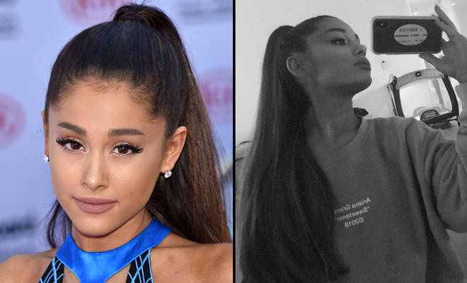Ariana Grande attends the 2016 Billboard Music Awards at T-Mobile Arena/Instagram selfie