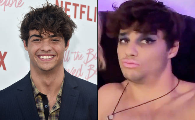 Noah Centineo attends a screening of Netflix's 'To All The Boys I've Loved Before'/makeup selfie
