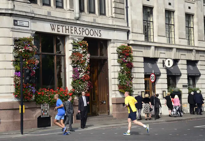 Wetherspoons freehouse at Trinity Square in London, England.